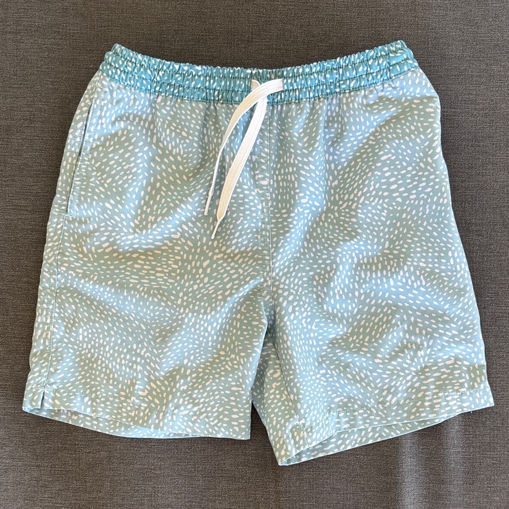 chubbies Light Aqua Speckle Kids Swim Trunks